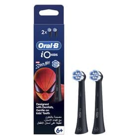 Oral-B iO Kids 6+ Spiderman Replacement Brush Head Black 2ct