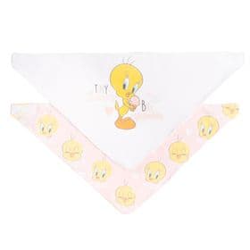 TWEETY By Looney Tunes Official Licensed Baby Bandana Bib (2 PACK )