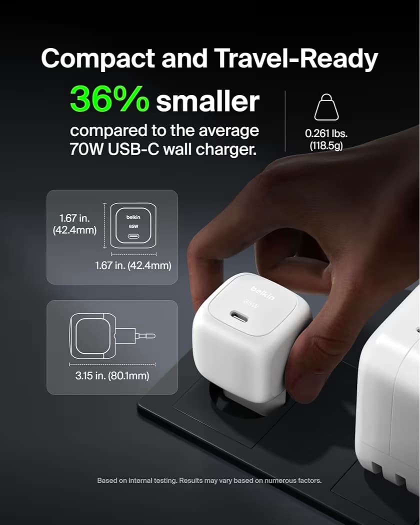 Belkin USB-C Charger, 65W Fast Charger